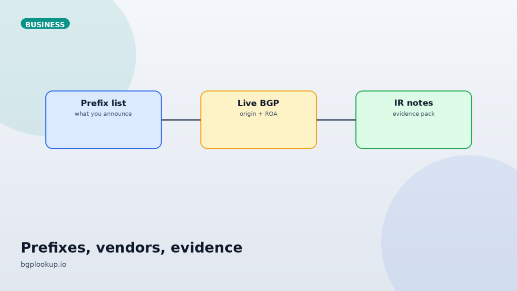 Business Network Hygiene: Prefixes, Vendors, and Incident Evidence 1 cover business network hygiene